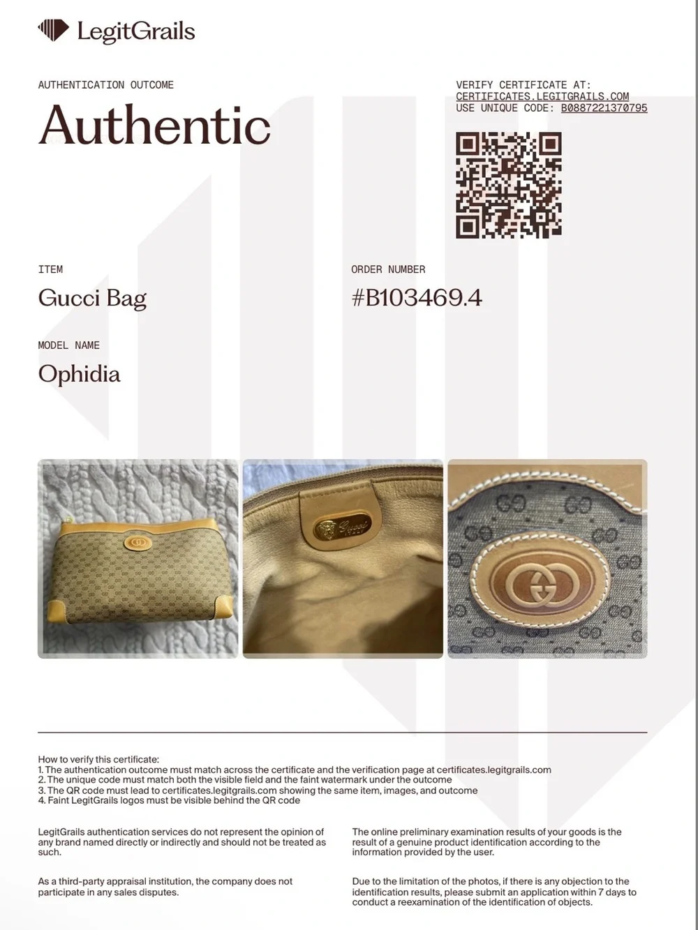 Gucci vintage pristine pouch w COA - Picture 11 of 12